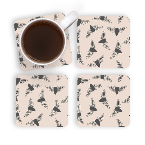 Bugs Pattern Coaster Set By Artists Collection