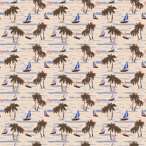 Boat Pattern Design By Artists Collection