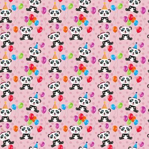 Birthday Panda Pattern Design By Artists Collection