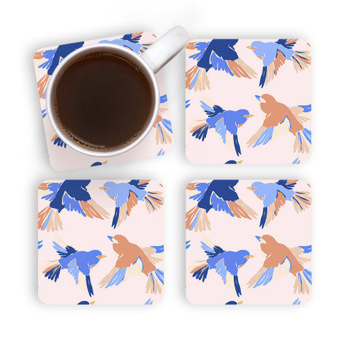 Bird Pattern Coaster Set By Artists Collection