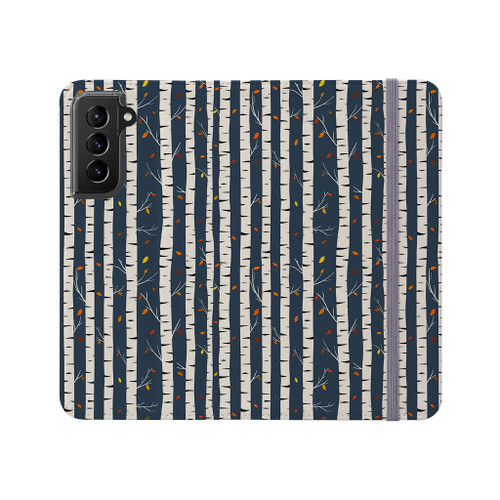 Birch Trees Pattern Samsung Folio Case By Artists Collection