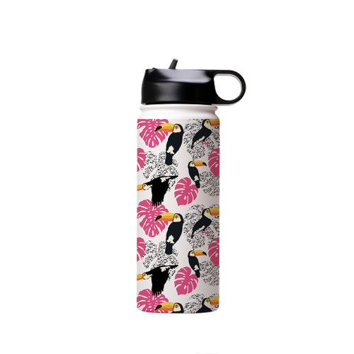 Abstract Toucan Pattern Water Bottle By Artists Collection