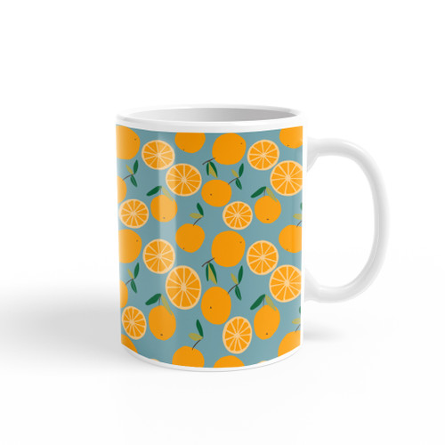 Abstract Small Oranges Pattern Coffee Mug By Artists Collection