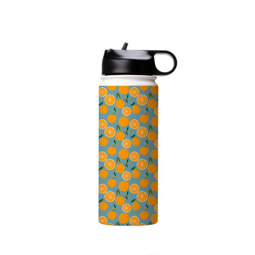 Abstract Small Oranges Pattern Water Bottle By Artists Collection