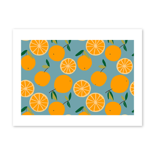Abstract Small Oranges Pattern Art Print By Artists Collection