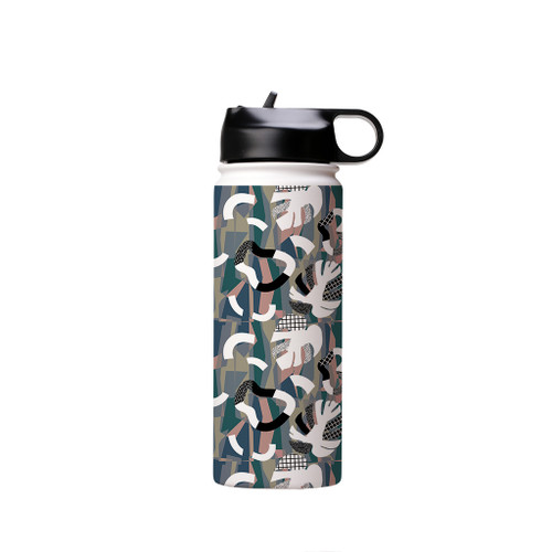 Abstract Inverse Leaves Pattern Water Bottle By Artists Collection