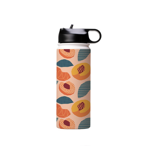 Abstract Design Peach Pattern Water Bottle By Artists Collection