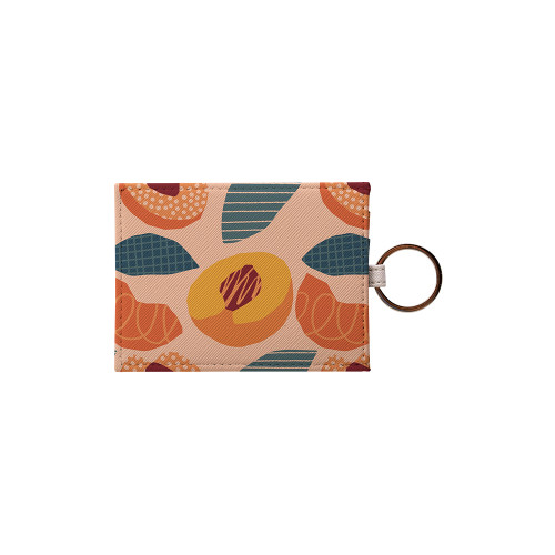 Abstract Design Peach Pattern Card Holder By Artists Collection