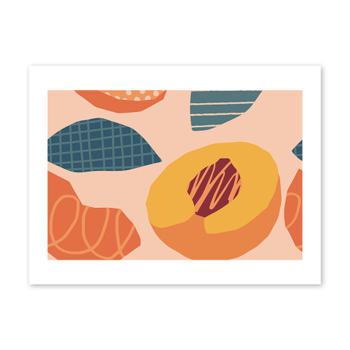 Abstract Design Peach Pattern Art Print By Artists Collection