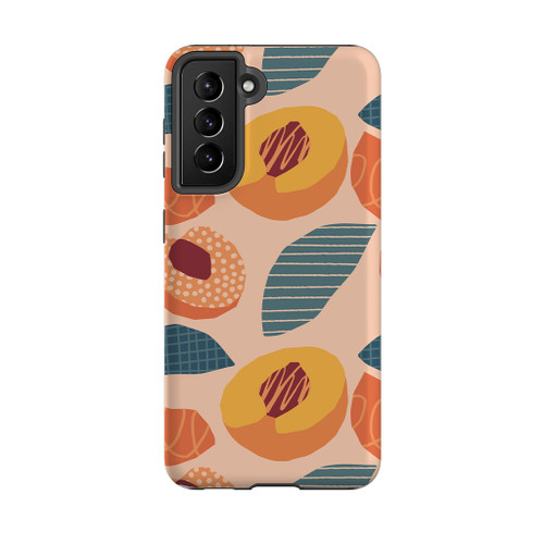 Abstract Design Peach Pattern Samsung Tough Case By Artists Collection