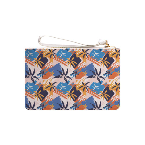Abstract Palm Pattern Clutch Bag By Artists Collection