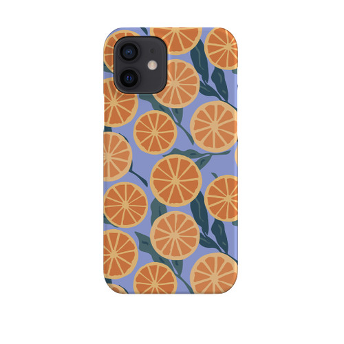 Abstract Oranges With Purple Background Pattern iPhone Snap Case By Artists Collection