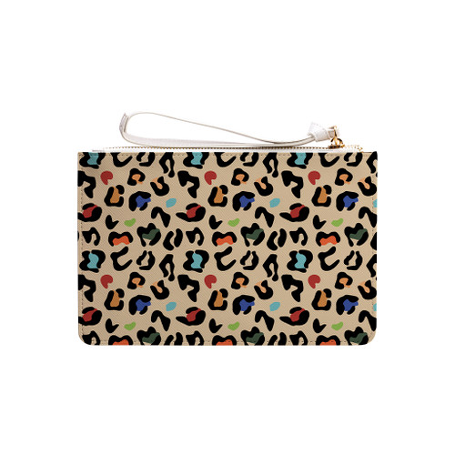 Abstract Leopard Skin Pattern Clutch Bag By Artists Collection