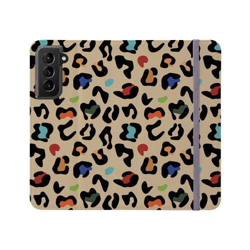 Abstract Leopard Skin Pattern Samsung Folio Case By Artists Collection