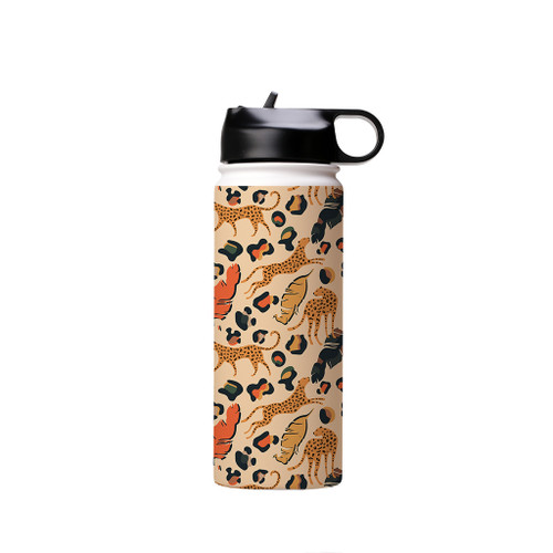 Abstract Leopard Pattern Water Bottle By Artists Collection