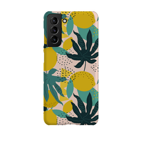 Abstract Tropical Lemons Pattern Samsung Snap Case By Artists Collection