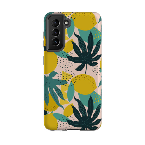 Abstract Tropical Lemons Pattern Samsung Tough Case By Artists Collection