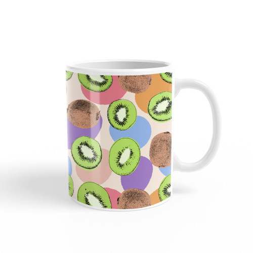 Abstract Kiwi Pattern Coffee Mug By Artists Collection