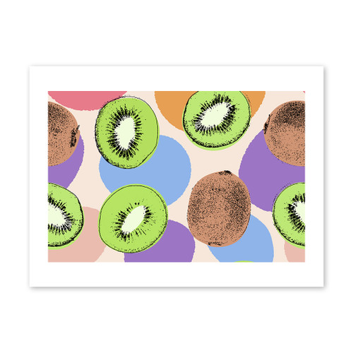 Abstract Kiwi Pattern Art Print By Artists Collection