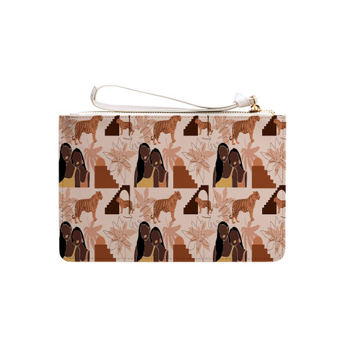 Abstract Jungle Pattern Clutch Bag By Artists Collection