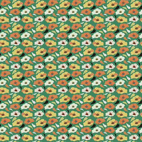 Abstract Green Flower Pattern Design By Artists Collection
