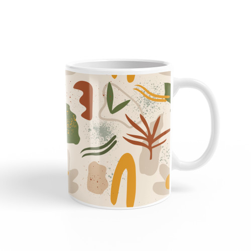 Abstract Leaves And Trees Pattern Coffee Mug By Artists Collection