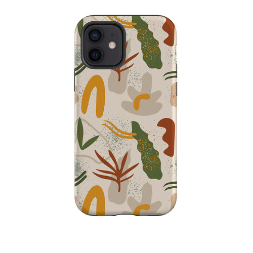 Abstract Leaves And Trees Pattern iPhone Tough Case By Artists Collection