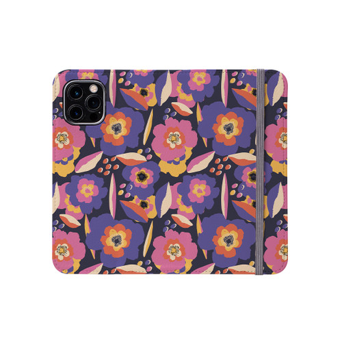 Abstract Flowers Background iPhone Folio Case By Artists Collection