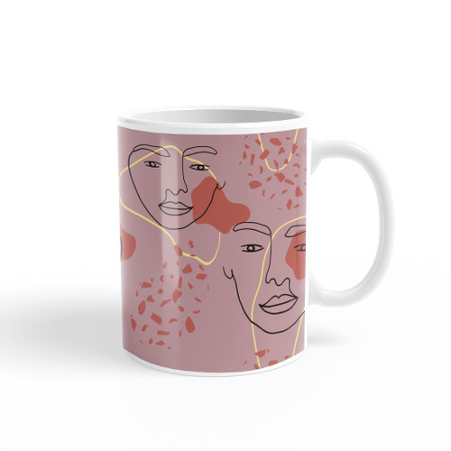 Abstract Face Pattern Coffee Mug By Artists Collection