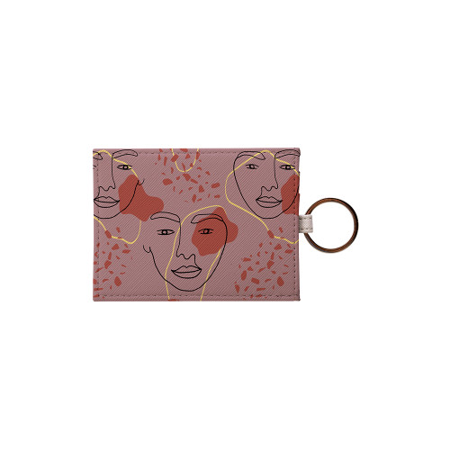 Abstract Face Pattern Card Holder By Artists Collection