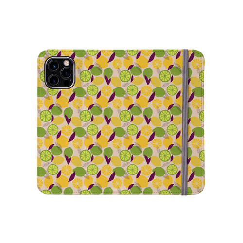 Abstract Citrus Background iPhone Folio Case By Artists Collection
