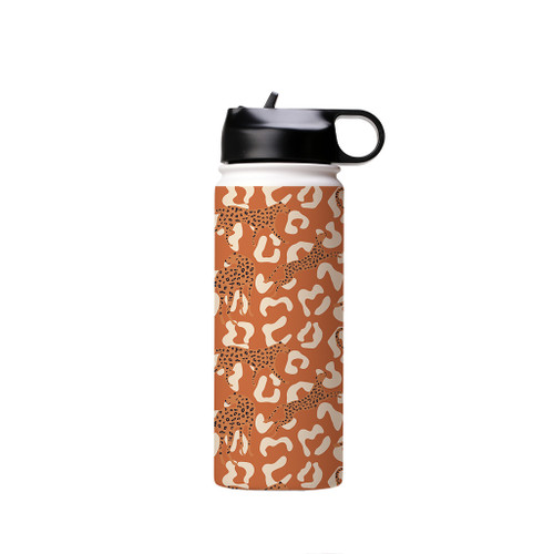 Abstract Cheetah Pattern Water Bottle By Artists Collection