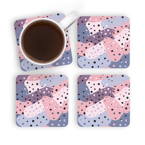 Abstract Pattern With Holes Coaster Set By Artists Collection