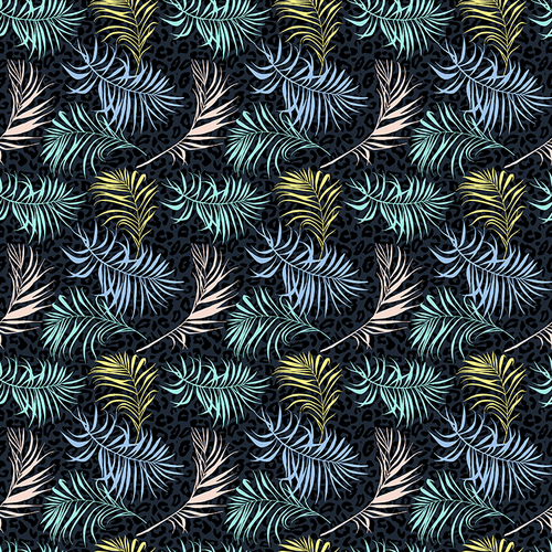 Abstract Palm Leaves Pattern Design By Artists Collection