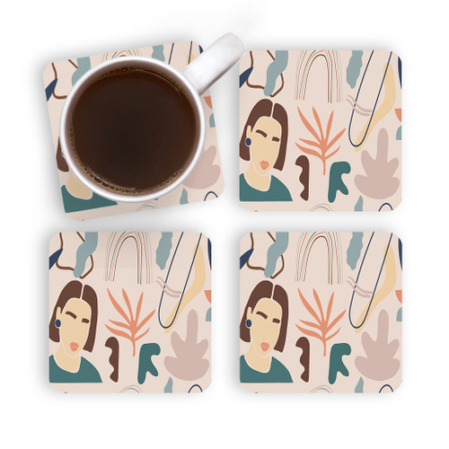 Modern Abstract Background Coaster Set By Artists Collection