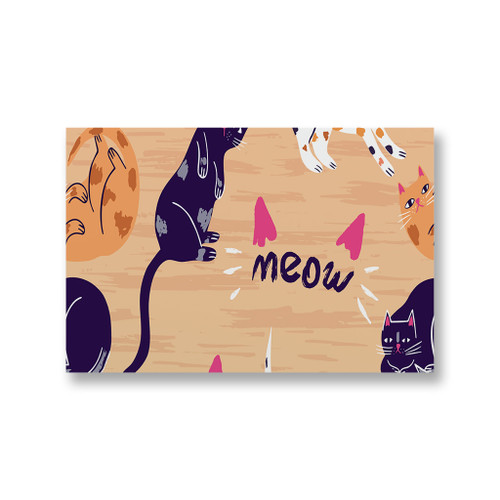 Meow Pattern Canvas Print By Artists Collection