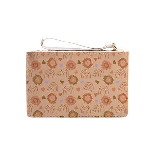 Love Rainbows Pattern Clutch Bag By Artists Collection