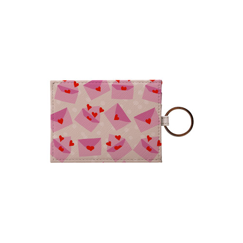 Love Letters With Hearts Pattern Card Holder By Artists Collection
