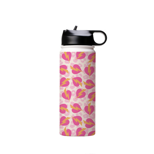 Love Hearts Pattern Water Bottle By Artists Collection