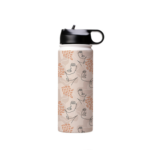 Line Drawing Pattern Water Bottle By Artists Collection