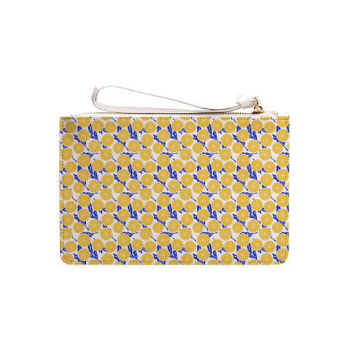 Lemon Slice Pattern Clutch Bag By Artists Collection