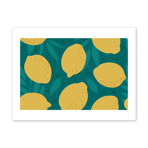 Lemon Pattern Art Print By Artists Collection