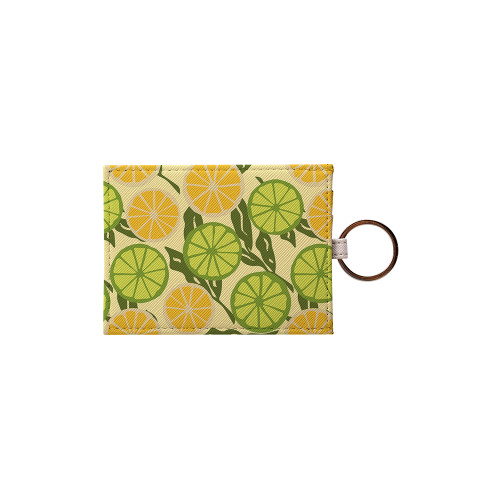 Lemon And Lime Slice Pattern Card Holder By Artists Collection