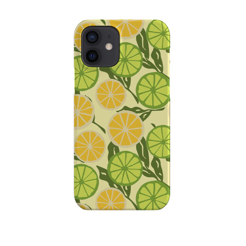 Lemon And Lime Slice Pattern iPhone Snap Case By Artists Collection