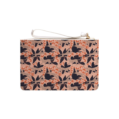 Jungle Leopard Pattern Clutch Bag By Artists Collection