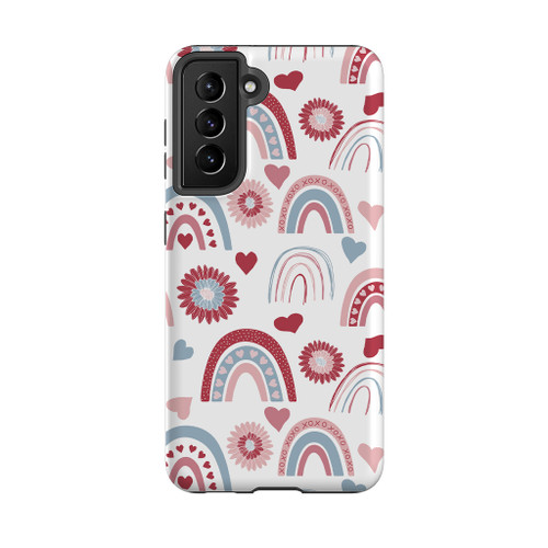 Hand Drawn Love Rainbows Pattern Samsung Tough Case By Artists Collection