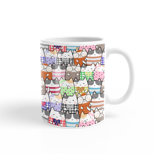 Kawaii Cute Cats Dressed Up Coffee Mug By Artists Collection