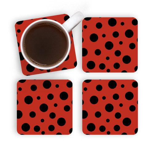 Ladybug Texture Coaster Set By Artists Collection