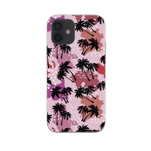 Abstract Palm Trees Pattern iPhone Soft Case By Artists Collection