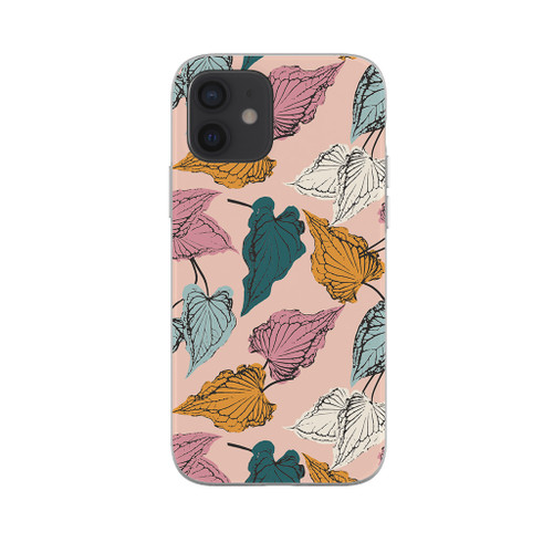 Abstract Leaves Pattern iPhone Soft Case By Artists Collection